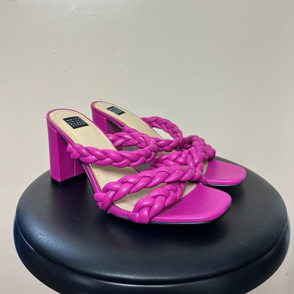 CLEARANCE! Pink WHBM Adalynn Braided Slide Size 8 NWOT